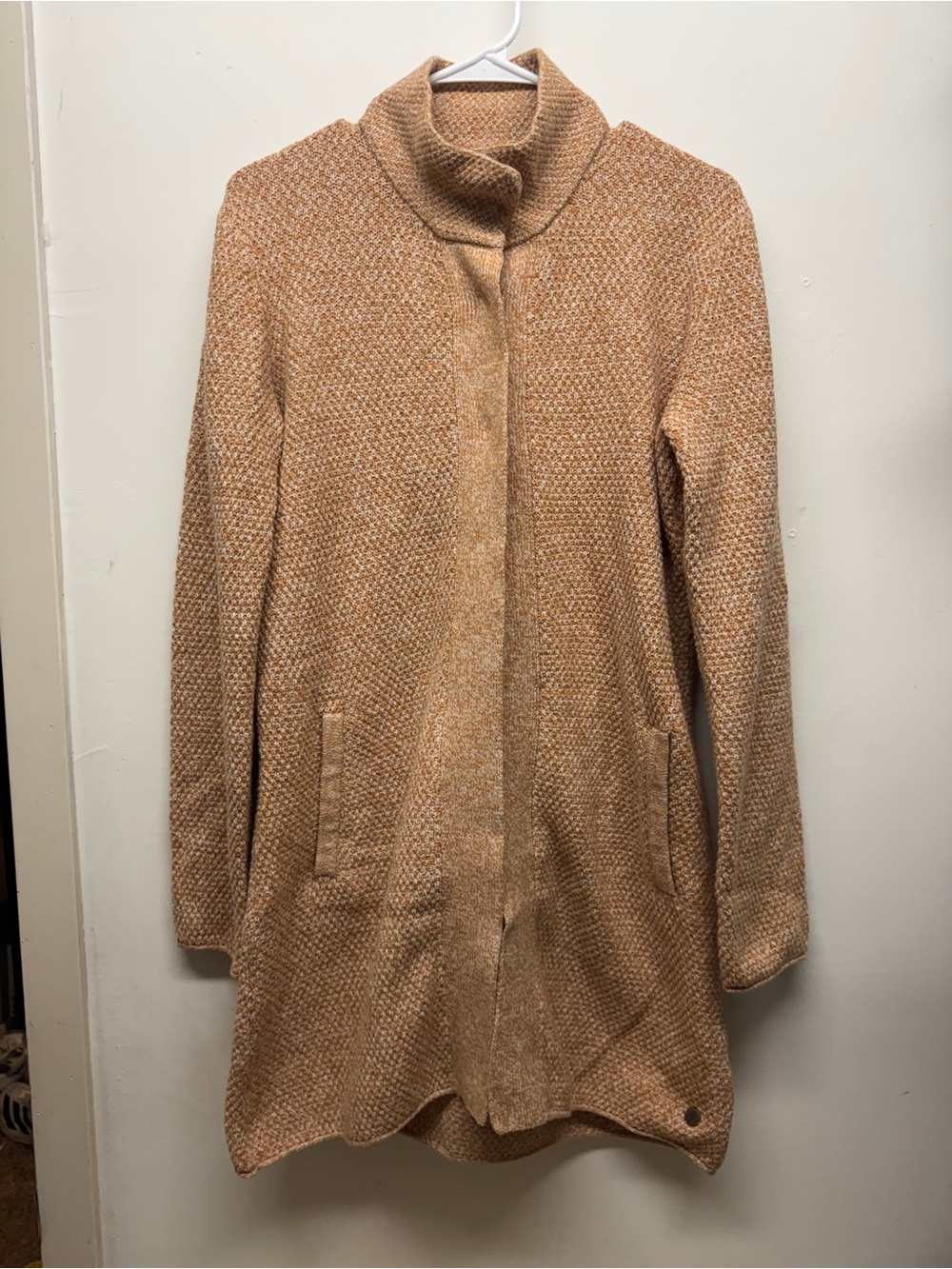 Royal Robbins Textured Long Open-Front Cardigan Jacket - Camel